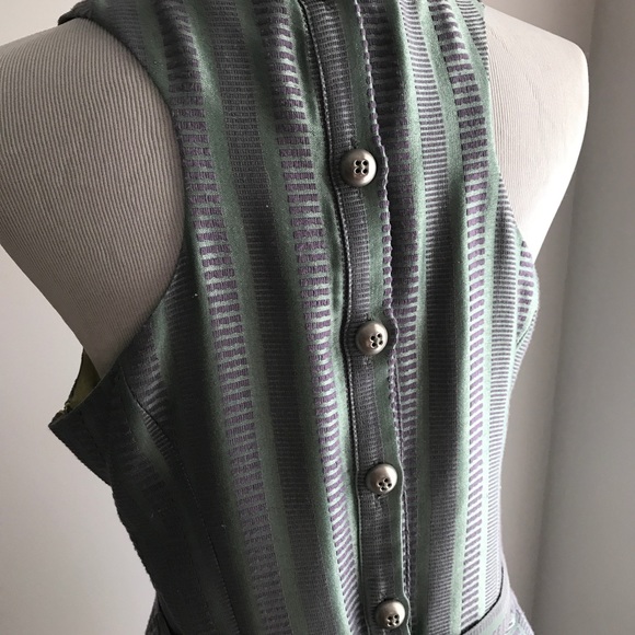 Hunter Dixon Silk Striped Dress - Picture 7 of 10